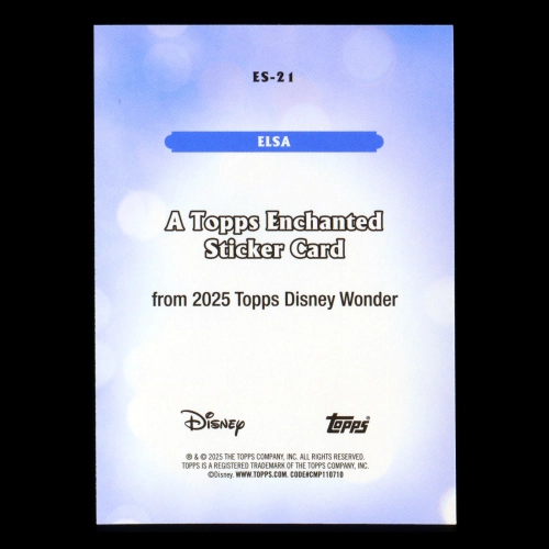 Elsa 2025 Topps Disney Wonder Sticker Frozen