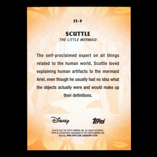 Scuttle  2025 Topps Disney Wonder Furry Friends The Little Mermaid