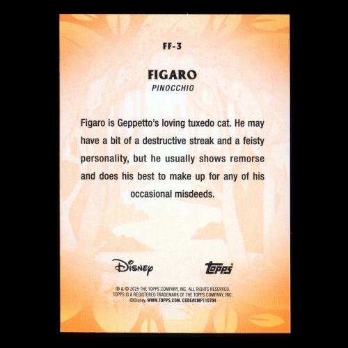 Figaro 2025 Topps Disney Wonder Furry Friends Pinocchio