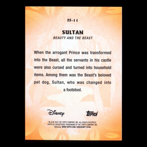 Sultan 2025 Topps Disney Wonder Furry Friends Beauty and the Beast