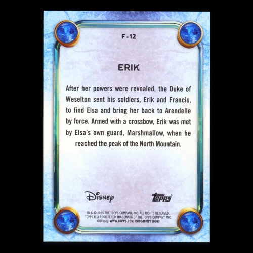 Erik 2025 Topps Disney Wonder Frozen Character Variation Frozen