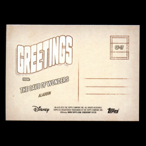 The Cave of Wonders 2025 Topps Wonder Greetings From Aladdin