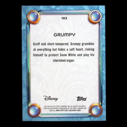 Grumpy 2025 Topps Wonder Wish Snow White and the Seven Dwarfs
