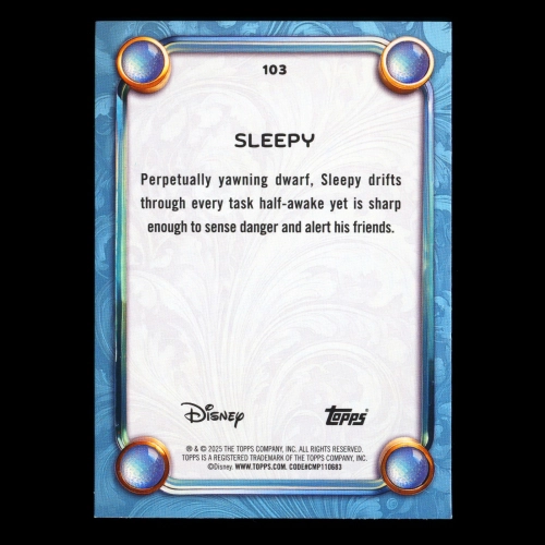 Sleepy 2025 Topps Wonder Wish Snow White and the Seven Dwarfs