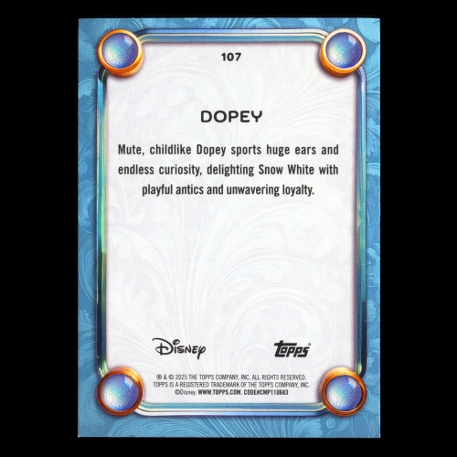 Dopey 2025 Topps Disney Wonder Snow White and the Seven Dwarfs