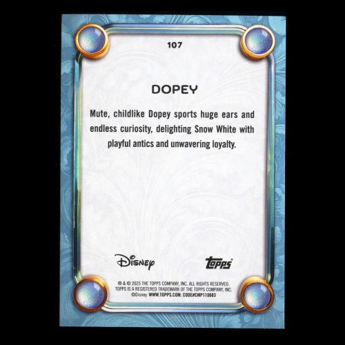 Dopey 2025 Topps Disney Wonder Snow White and the Seven Dwarfs