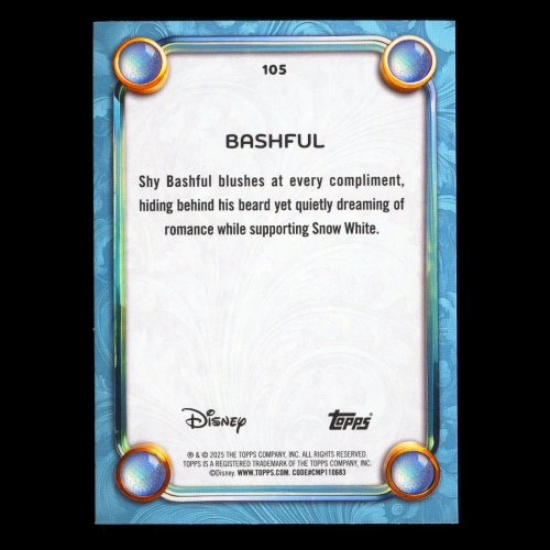 Bashful 2025 Topps Disney Wonder Snow White and the Seven Dwarfs