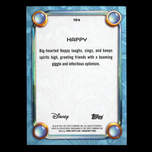 Happy 2025 Topps Disney Wonder Snow White and the Seven Dwarfs
