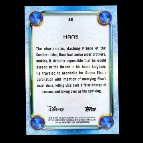 Hans 2025 Topps Disney Wonder Frozen