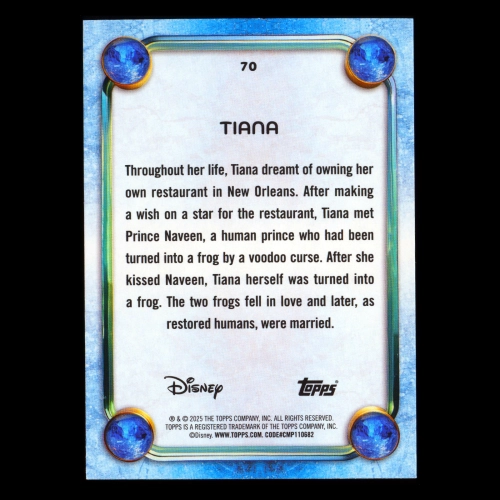 Tiana 2025 Topps Disney Wonder The Princess and the Frog