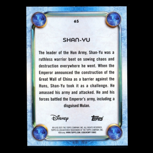 Shan-Yu 2025 Topps Disney Wonder Mulan