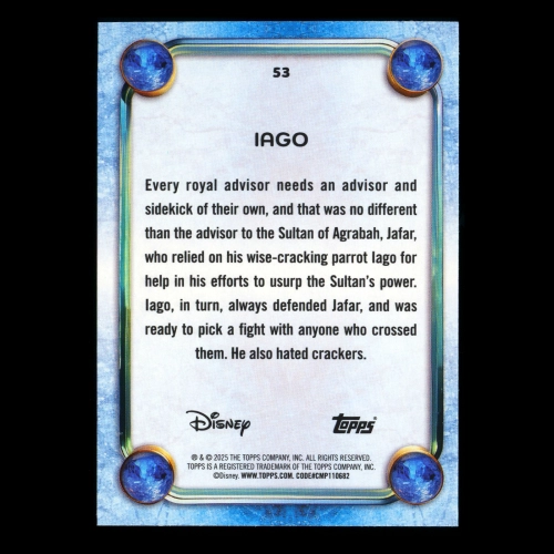 Iago 2025 Topps Disney Wonder Aladdin