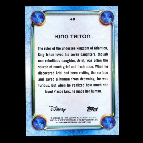 King Triton 2025 Topps Disney Wonder The Little Mermaid
