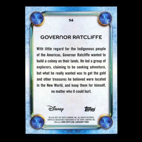 Governor Ratcliffe 2025 Topps Disney Wonder Pocahontas