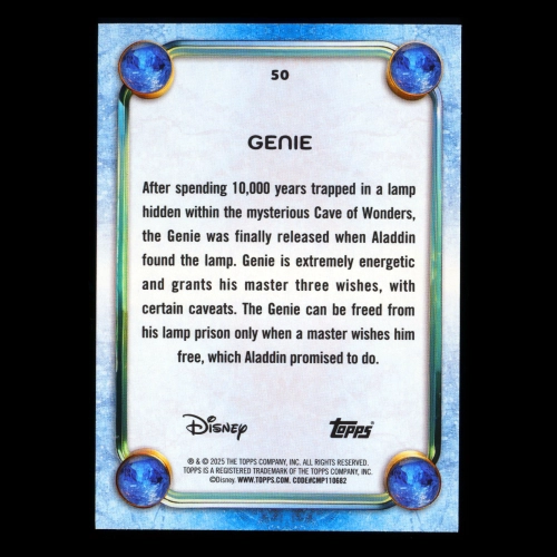 Genie 2025 Topps Disney Wonder Aladdin