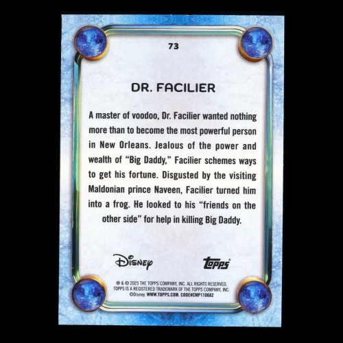 Dr. Facilier 2025 Topps Disney Wonder The Princess and the Frog