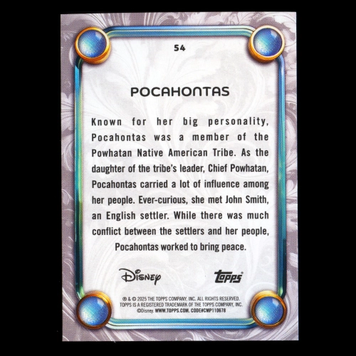 Pocahontas 2025 Topps Disney Wonder Pocahontas