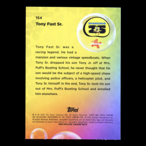Tony Fast Sr. 2025 Topps Chrome SpongeBob 25th Anniv.  