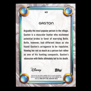 Gaston  2025 Topps Disney Wonder Diamante Foil Beauty and the Beast