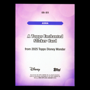 Asha  2025 Topps Disney Wonder Sticker Wish
