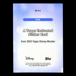 Elsa 2025 Topps Disney Wonder Sticker Frozen