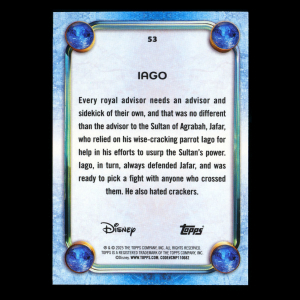 Iago 2025 Topps Disney Wonder Aladdin
