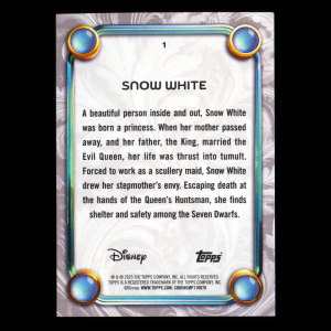 Snow White 2025 Topps Disney Wonder Snow White and the Seven Dwarfs