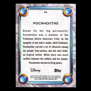 Pocahontas 2025 Topps Disney Wonder Pocahontas