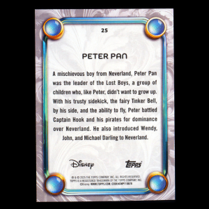 Peter Pan 2025 Topps Disney Wonder Peter Pan